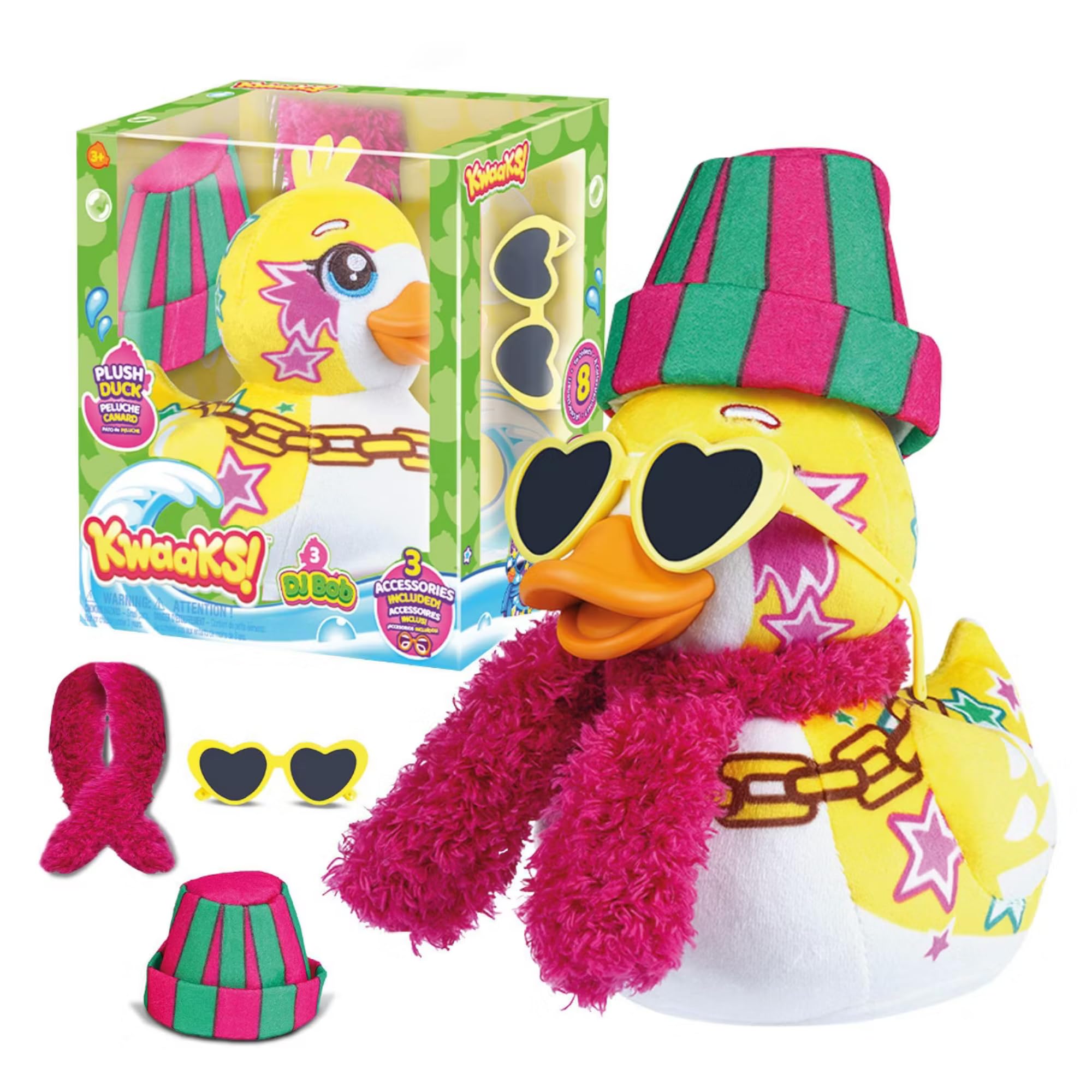 Kwaaks Series 1 Super Soft Gift Quality 15cm 6" Plush Ducks - DJ Bob #3