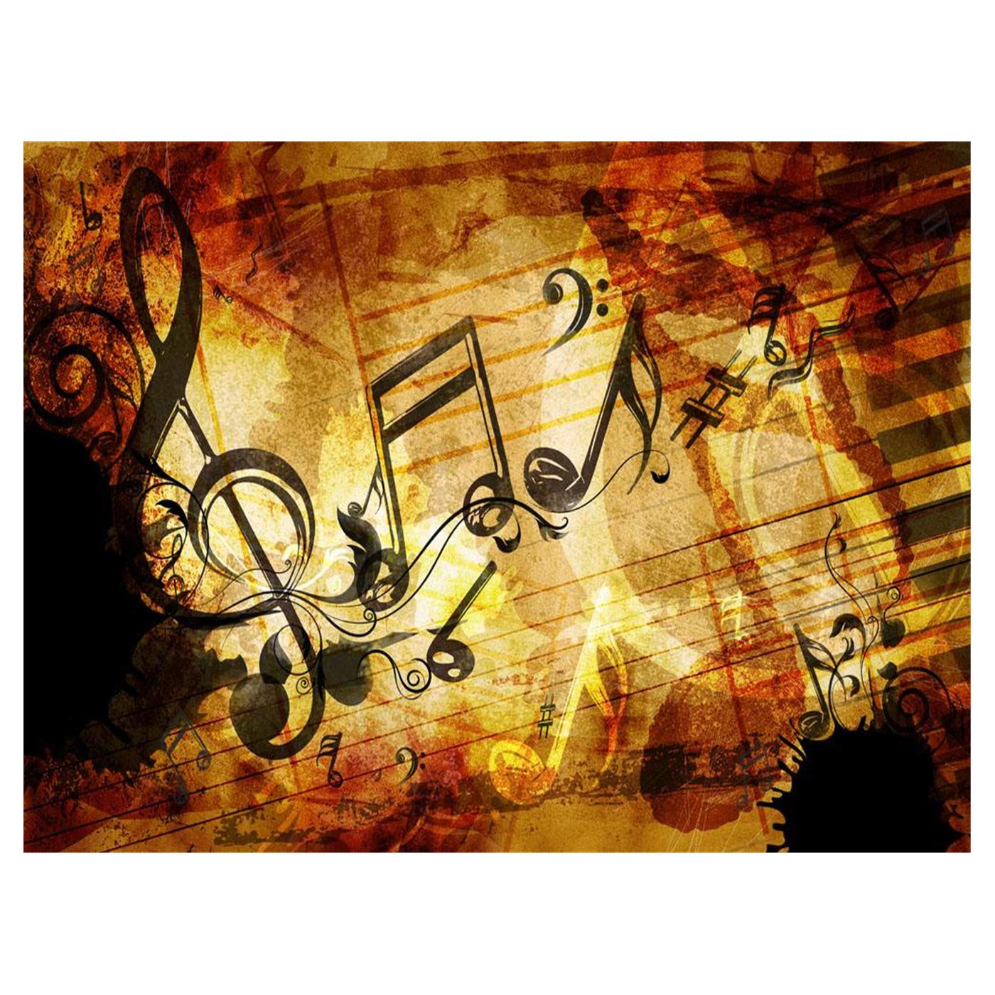 Aphila Diamond Painting Kits for Adults Round Drills Full Resin Rhinestones Embroidery Cross Stitch Decor Gift Music Note 30x40cm/12 x16