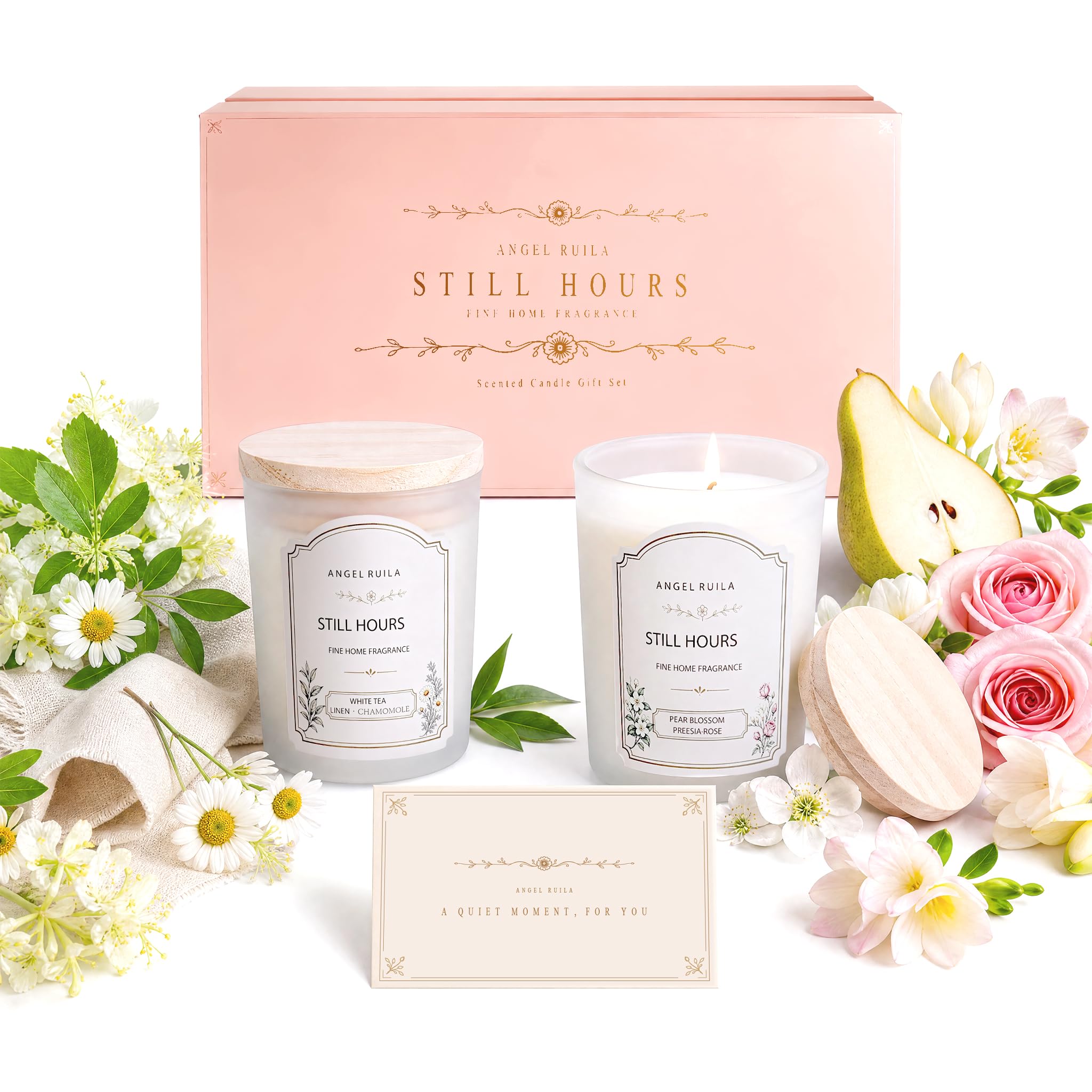 ANGEL RUILA Candles Gifts for Women, 2 Pack Scented Soy Wax Candle Set