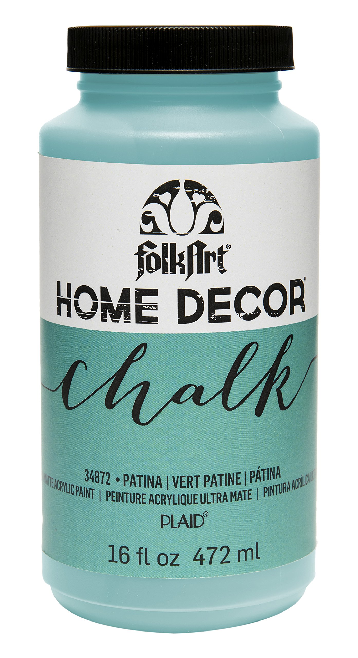 FolkArt Home Decor Chalk Furniture & Craft Paint in Assorted Colors, 16 ounce, Patina