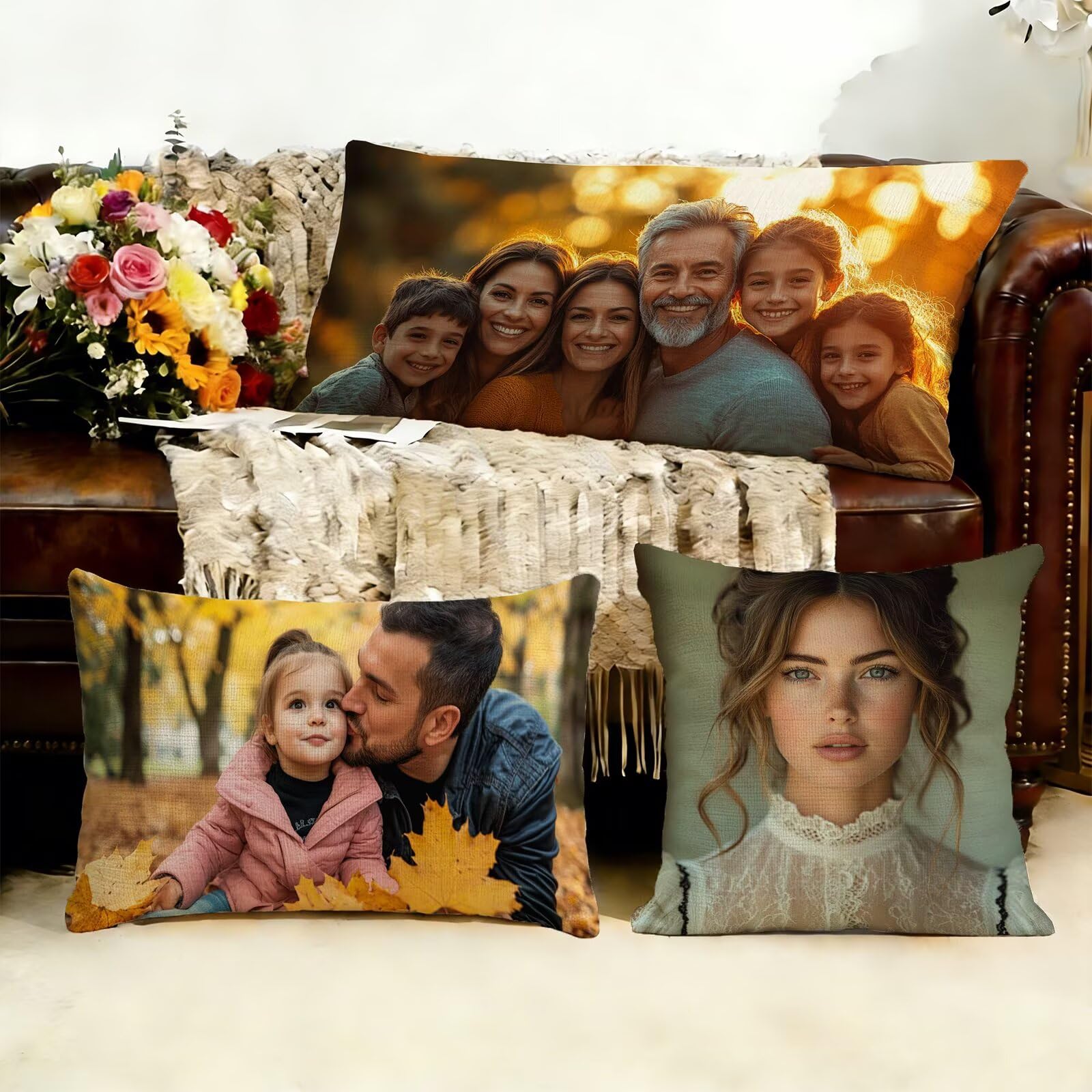 Cojin Personalizado Foto a Doble Cara 60x180cm - Cojines Exterior,Funda de Almohada Impermeable - Regalo Original para San Valentín y Aniversario Parejas para Cama Sofa Terraza Salon Jardin J1-189