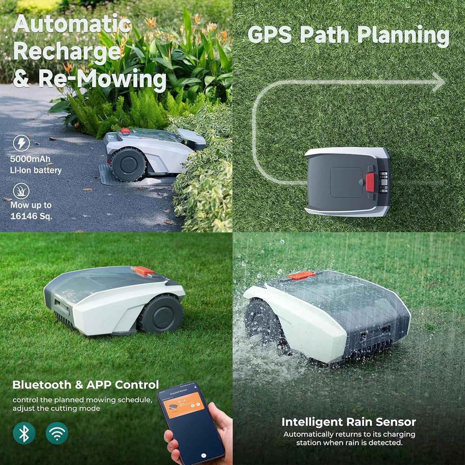LQQYJSM Planification Automatique du Chemin Tondeuse À Gazon Intelligente — vue 2