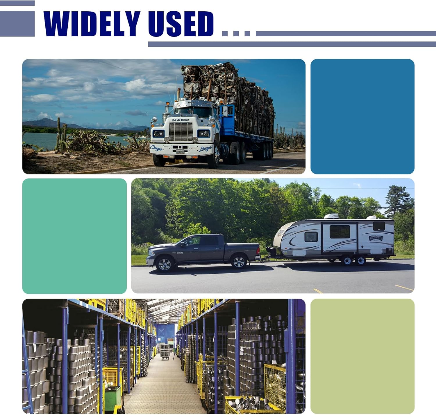 5/8" Heavy Duty Forged Steel D-Ring, 18,000lbs Tie Down Anchor with Welding Clips for Trucks, Trailers, Riding Mowers, ATV, etc, 12-Pack