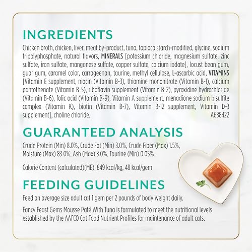 Miniatura 6 de Fancy Feast Gems Pate - Mousse de comida para gatos con atún y un halo de salsa sabrosa para gatos, paquete de 8, cajas de 4 onzas