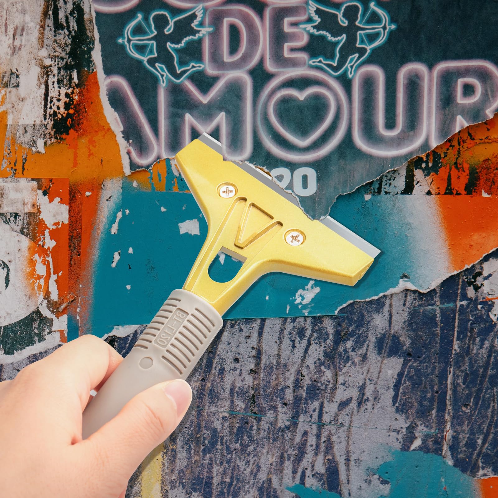FOSHIO Outil de lissage des papiers Peints, Outils pour papier peint, outils tapisserie, Kit à papier peint, Brosse à encoller, brosse à maroufler, 1.5m Mètre Ruban, Grattoir à Papier Peint
