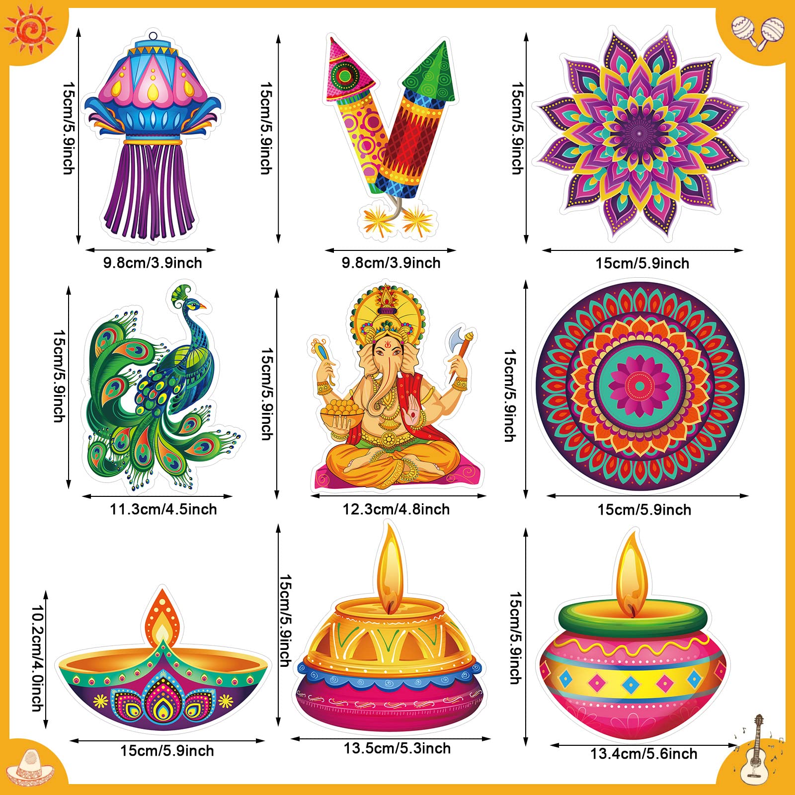 Fun Express Hand Cut Outs - 60 Pieces - Educational and Learning Activities for Kids