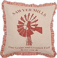 Vista 18 de VHC Brands Sawyer Mill - Almohada decorativa familiar azul para sofá, sofá o cama, 14 x 22 pulgadas