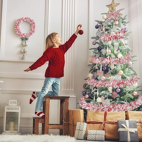 Miniatura 10 de Guirnalda de oropel de graduación de 50 pies, guirnalda metálica para árbol de Navidad, decoración de árbol de Navidad, escuela, boda, cumpleaños,