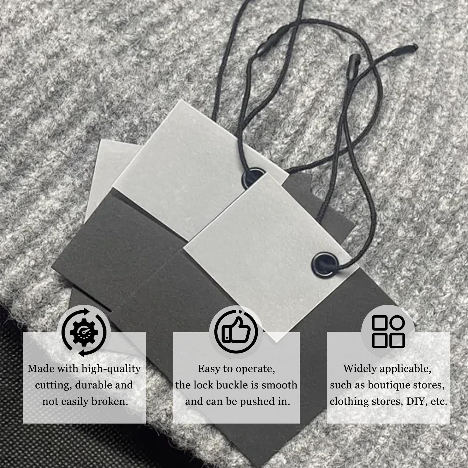 Acuteye 1000Pcs 7.5-inch Hang Tag Nylon String, Easy and Fast to