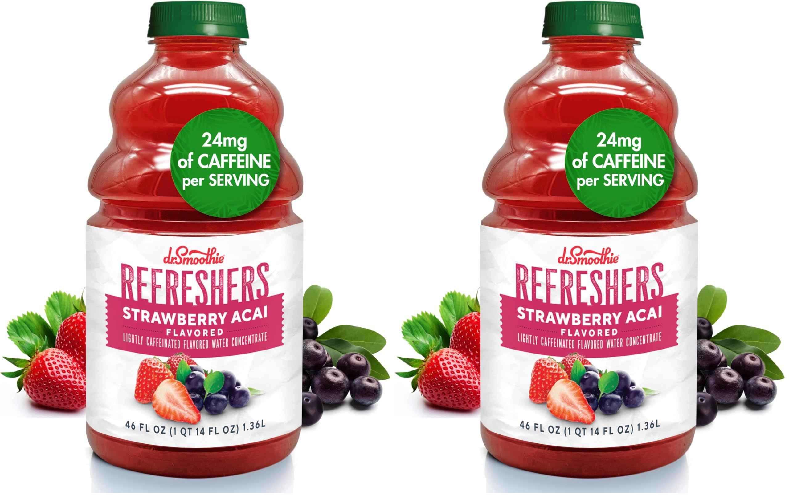 Refreshers Strawberry Acai by Dr. Smoothie – 46 Fl Oz (Pack of 2), Model 60525