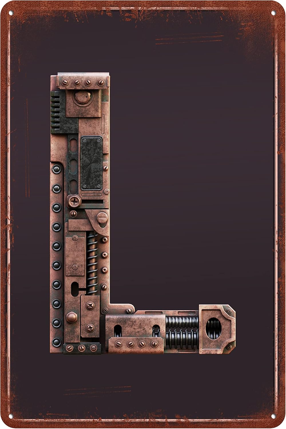 TREEPERI Vintage Letters AZ Vintage Aluminum Signs