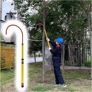 Gancho de rescate aislado Gancho De Rescate Aislado De 3-20 FT, Herramientas De Salvamento Aisladas Telescópicas Con Mango Antideslizante, Ganchos De Rescate En Caso De Electrocución Para Obras De Con