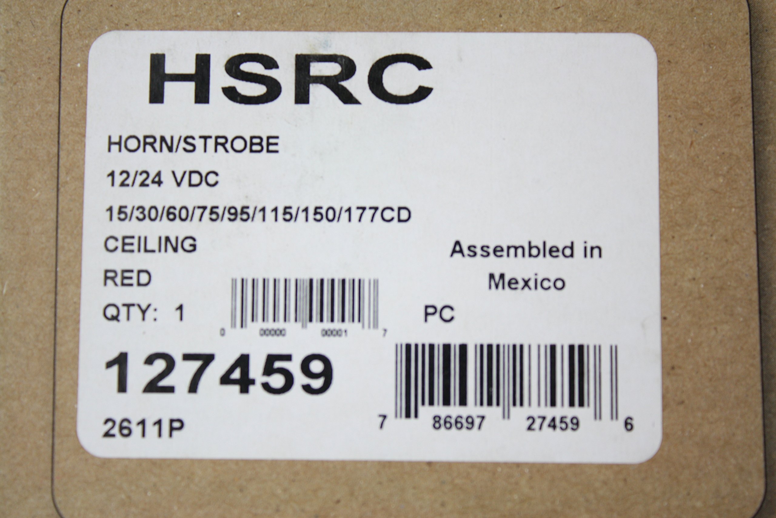 ♡A♡ Eaton Wheelock Exceder Horn Strobe HSR 127249 Red Wall Mount