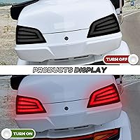 Vista 2 de Paquete turístico LED luces traseras para Gold Wing GL1800 01-17, luces traseras ahumadas con luces de freno para Honda Gold Wing GL1800 2001-2017