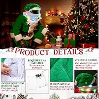 Vista 3 de Relaxweex Funda para Casco de Motocicleta de Navidad Iluminada Extra Grande Decoración de Sombrero de Papá Noel 18.78 x 15.75 Pulgadas Funda