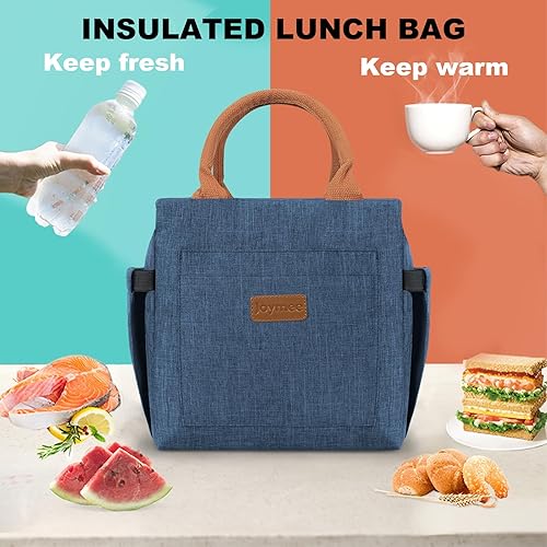 Miniatura 5 de Joymee Lonchera térmica para mujer con correa ajustable para el hombro, grande, reutilizable, para adultos, bolsa de almuerzo con soporte para