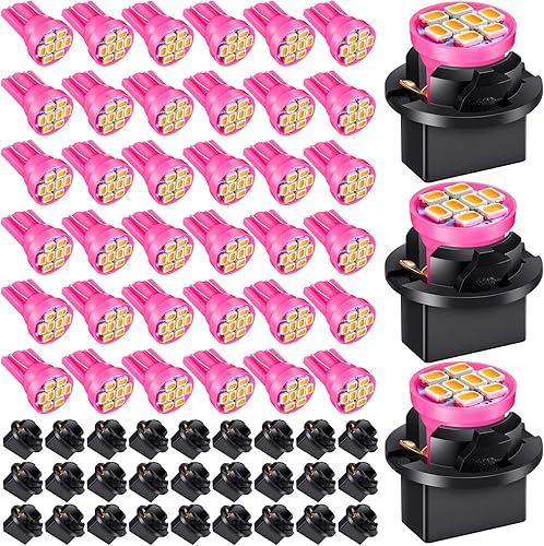 Frienda 40 bombillas LED T10 194 168 para instrumentos de tablero con enchufe de bloqueo giratorio, bombillas de racimo de instrumentos para