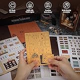 CSYY Book Nook Kit, DIY Maison de Poupée Miniature Kit de Maison avec Meubles en Bois et Lumière LED Monde Magique - 5