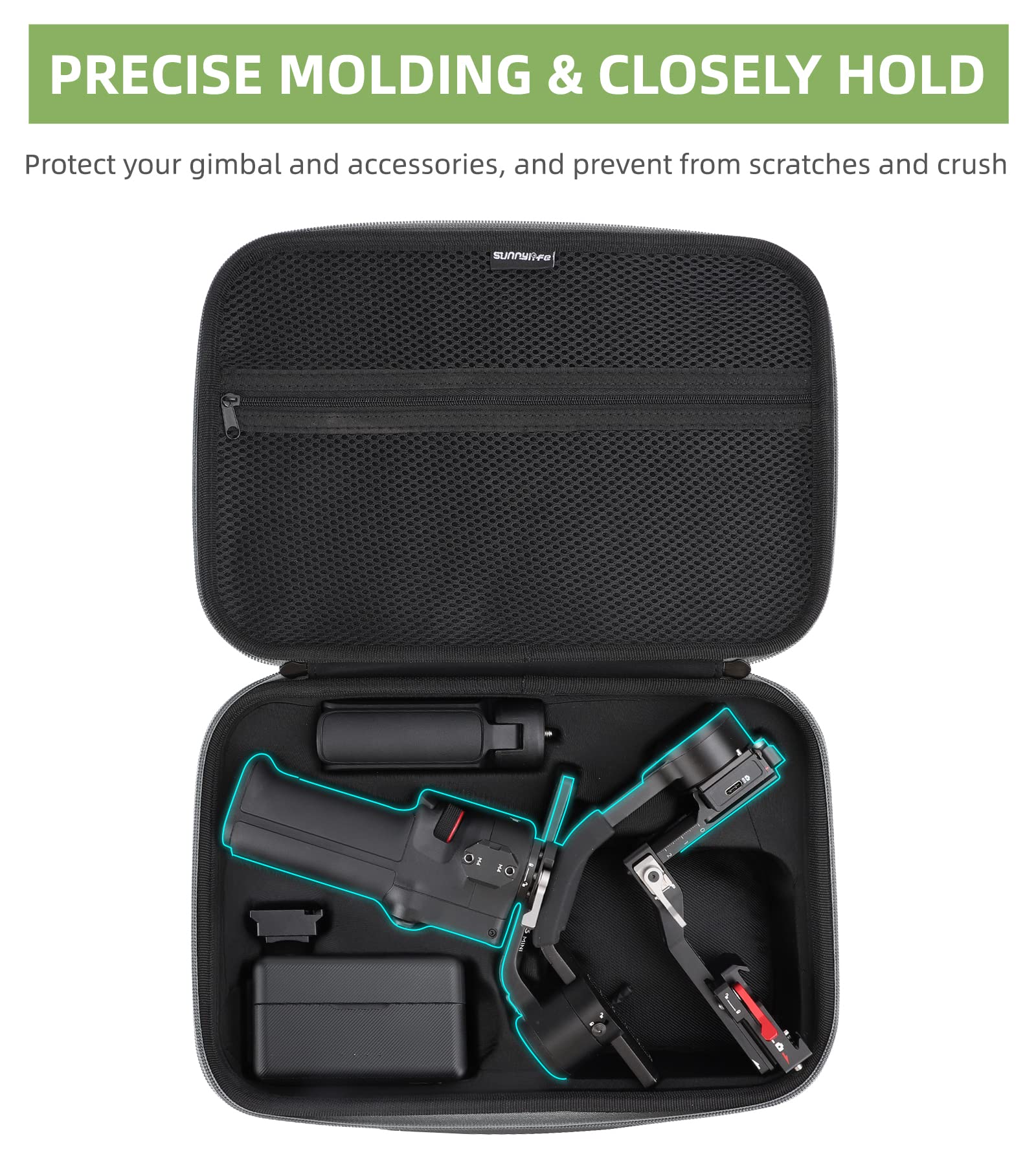 Anbee Ronin RS 3 Mini Carrying Case, Portable Shoulder Bag Travel Hard ...