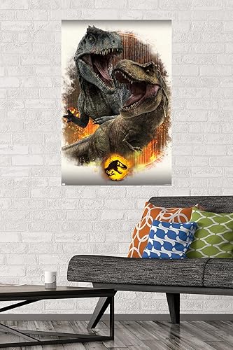 Miniatura 2 de Trends International Jurassic World Dominion - Póster de pared de Giga Vs T. Rex, 34 pulgadas de largo x 22.4 W, versión premium sin marco