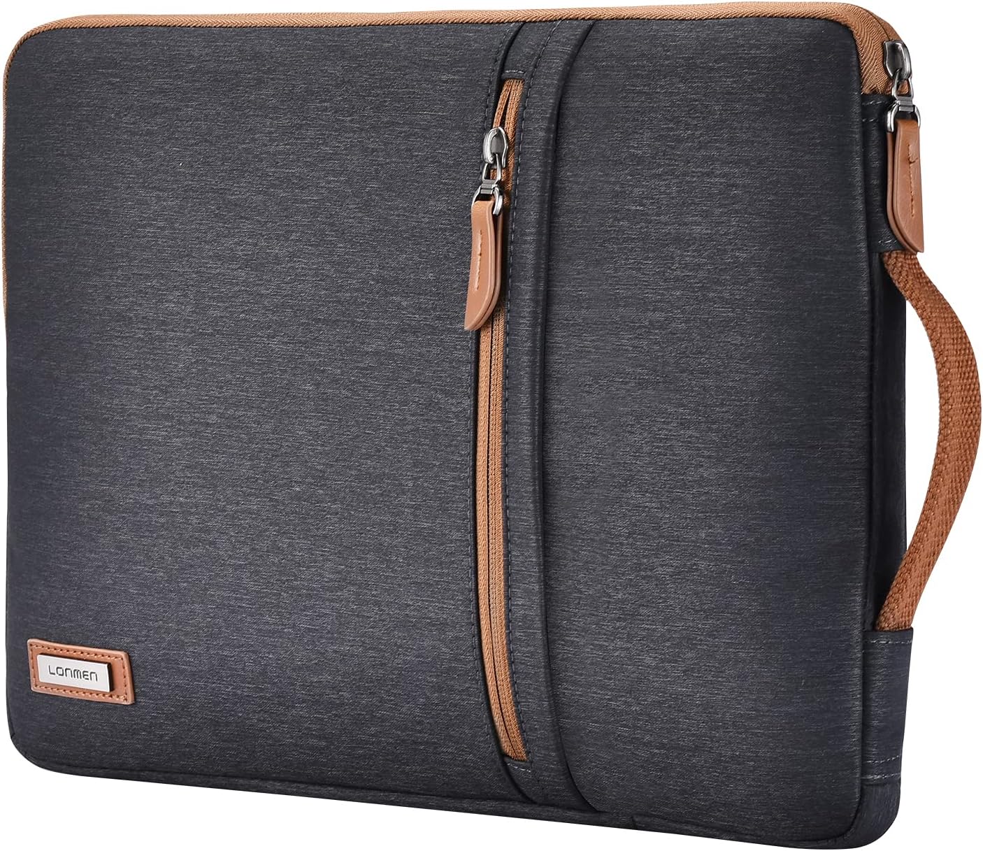 LONMEN Water Resistant 9.7-10.5 Inch Laptop Sleeve Protective Case with Handle for 9.7" 10.5" 11" iPad Pro Air / 10.2" iPad /10" Microsoft Surface Go / 10.5" Samsung Galaxy Tab A S4,Black