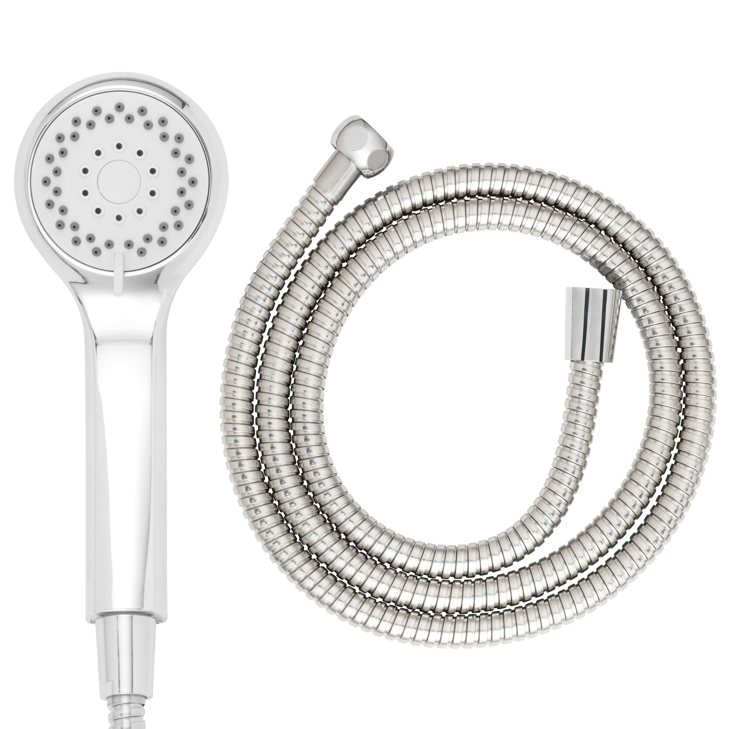 Beldray La032593feu7 Shower Head & Hose Set – 3 Spray Functions (Shower, Massage, Shower & Massage), 1.5M Flexible Hose Shower Pipe, Stainless Steel Finish,