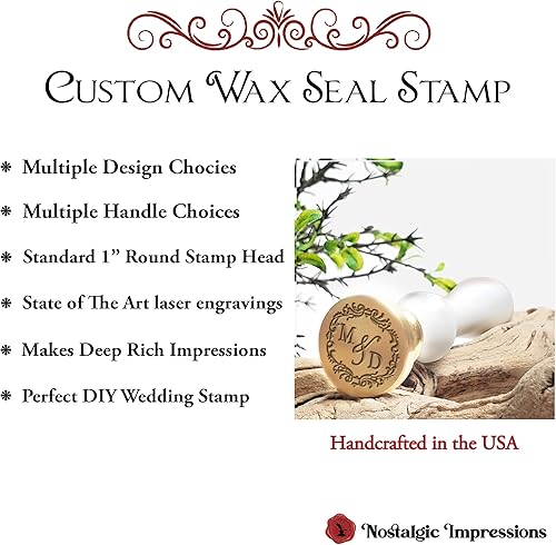 Miniatura 2 de Kit de sello de cera personalizado para boda, iniciales de pareja de boda y opciones de cera de sellado por correo, hecho a mano en EE. UU