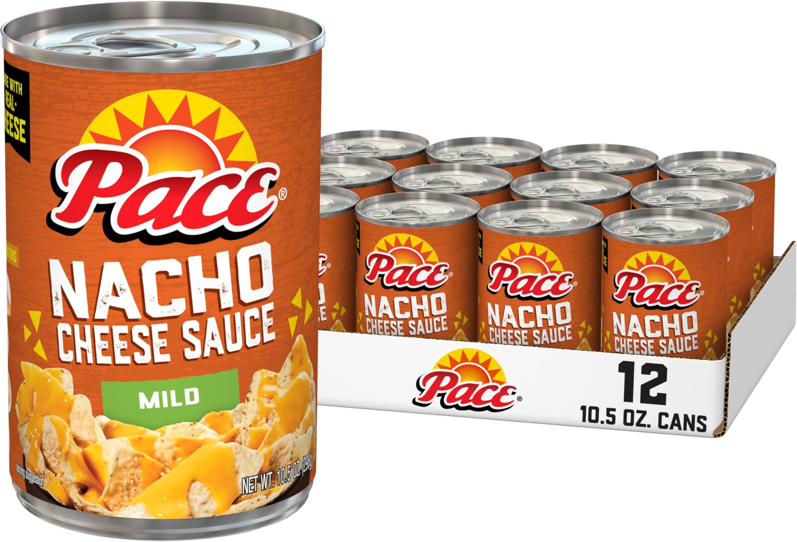 Pace Mild Nacho Cheese Sauce, 10.5 oz (12 Count)