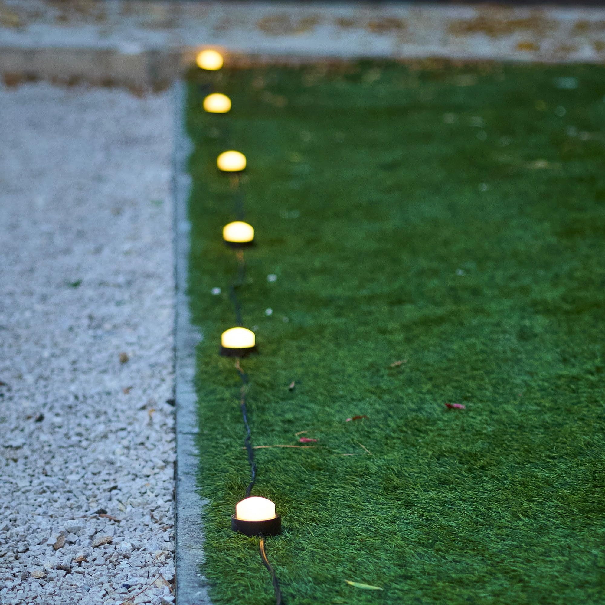 10 mini faretti luminosi solari a puntura markup vialetto SOLIRAY LED bianco caldo 12m
