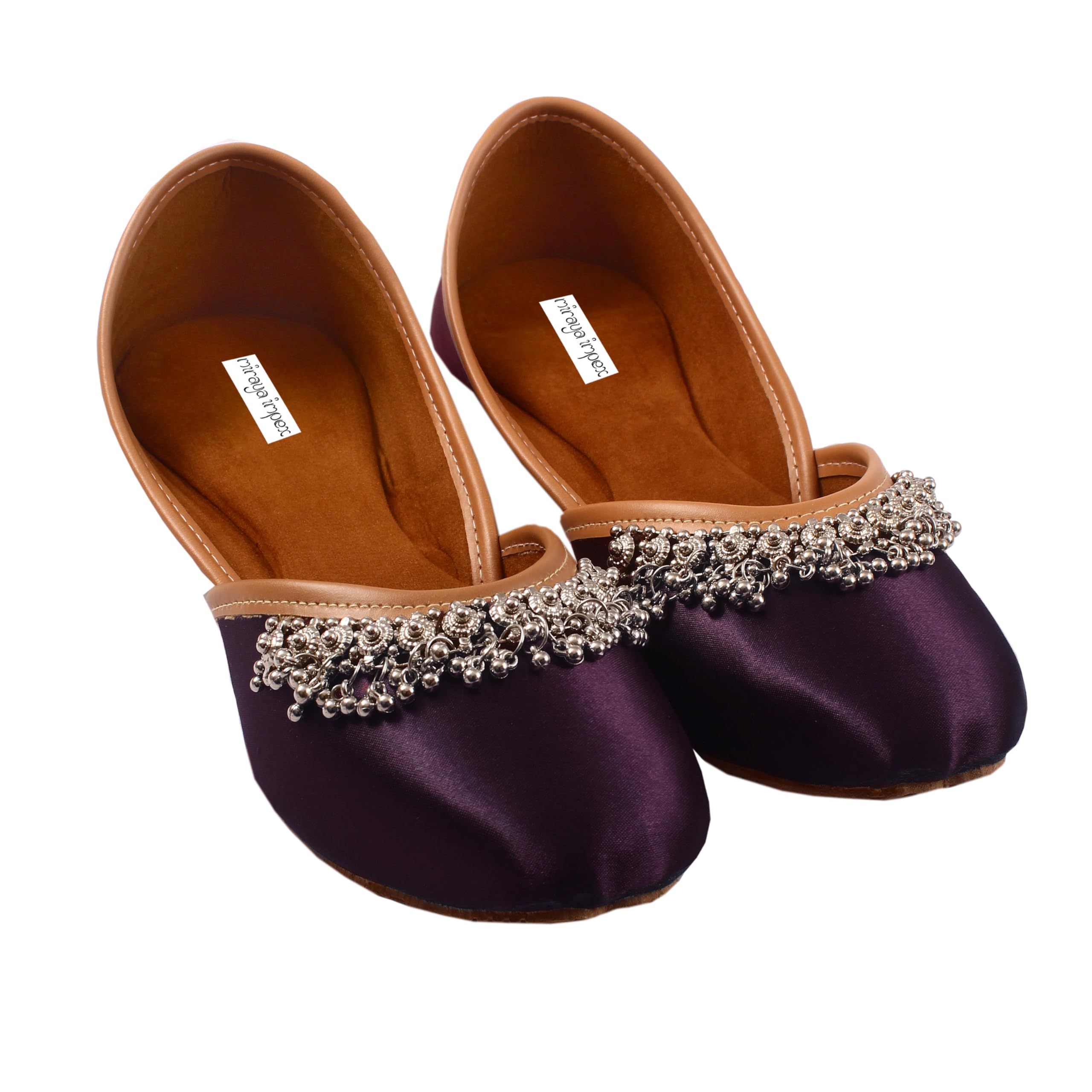 miraya impex Women's Punjabi Ethnic Red Valvet Jutti | Mojari-picture-15