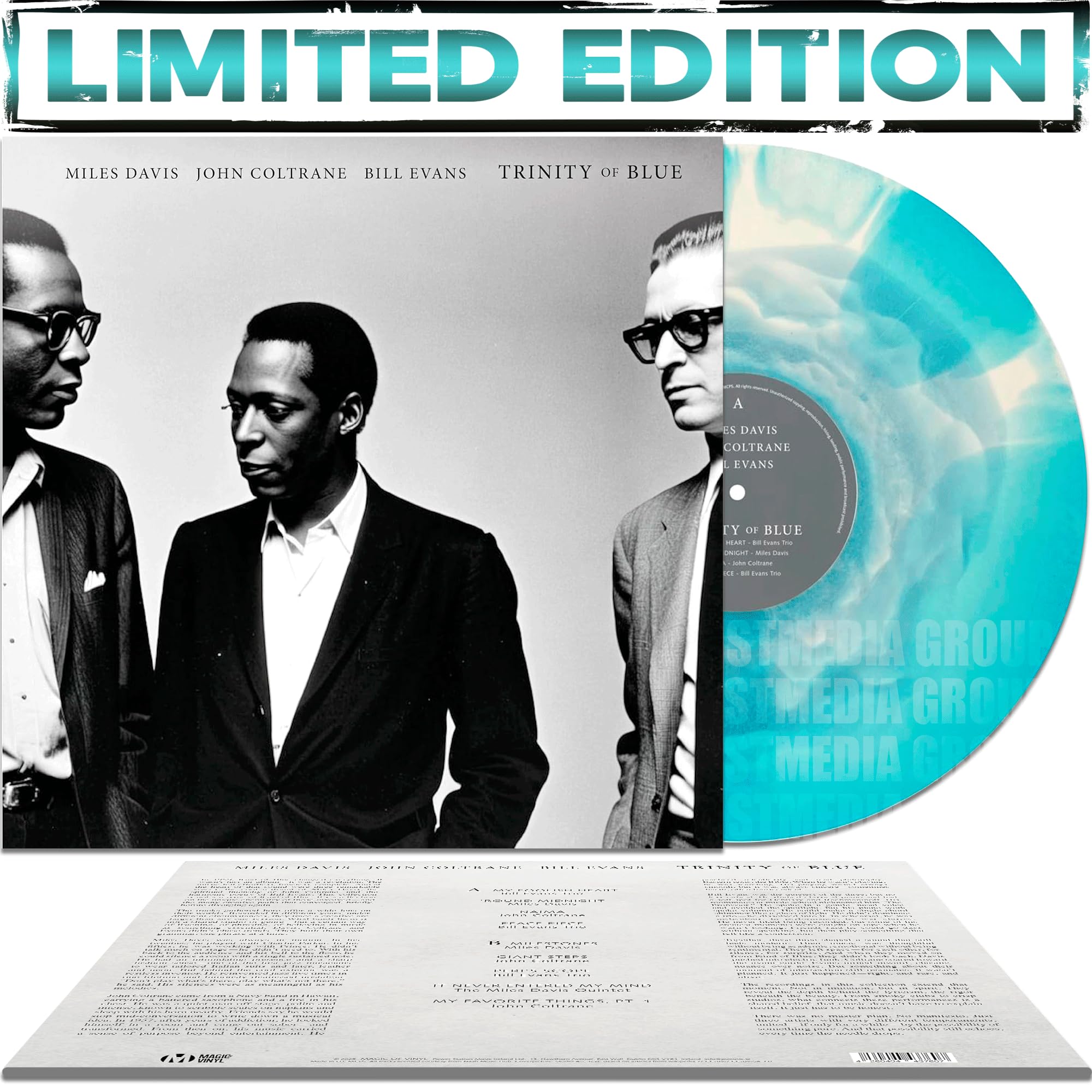 Trinity Of Blue - John Coltrane, Miles Davis, Bill Evans - Limited Color Edition Kind of Blue Era Jazz Compilation, Cool Jazz & Modal Jazz, Audiophile Collector's