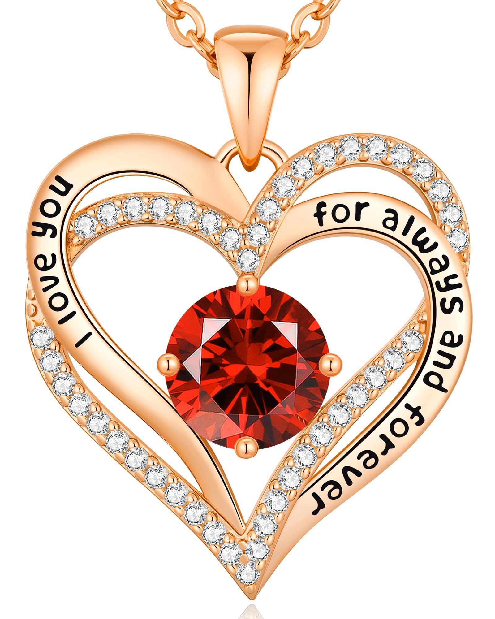 CDE Kette Damen Herz Anhänger Halskette für Frauen Schmuck Geburtstags Geschenk für Sie Freundin Weihnachten Valentinstag Muttertags Geschenk Hochzeit Jubiläum
