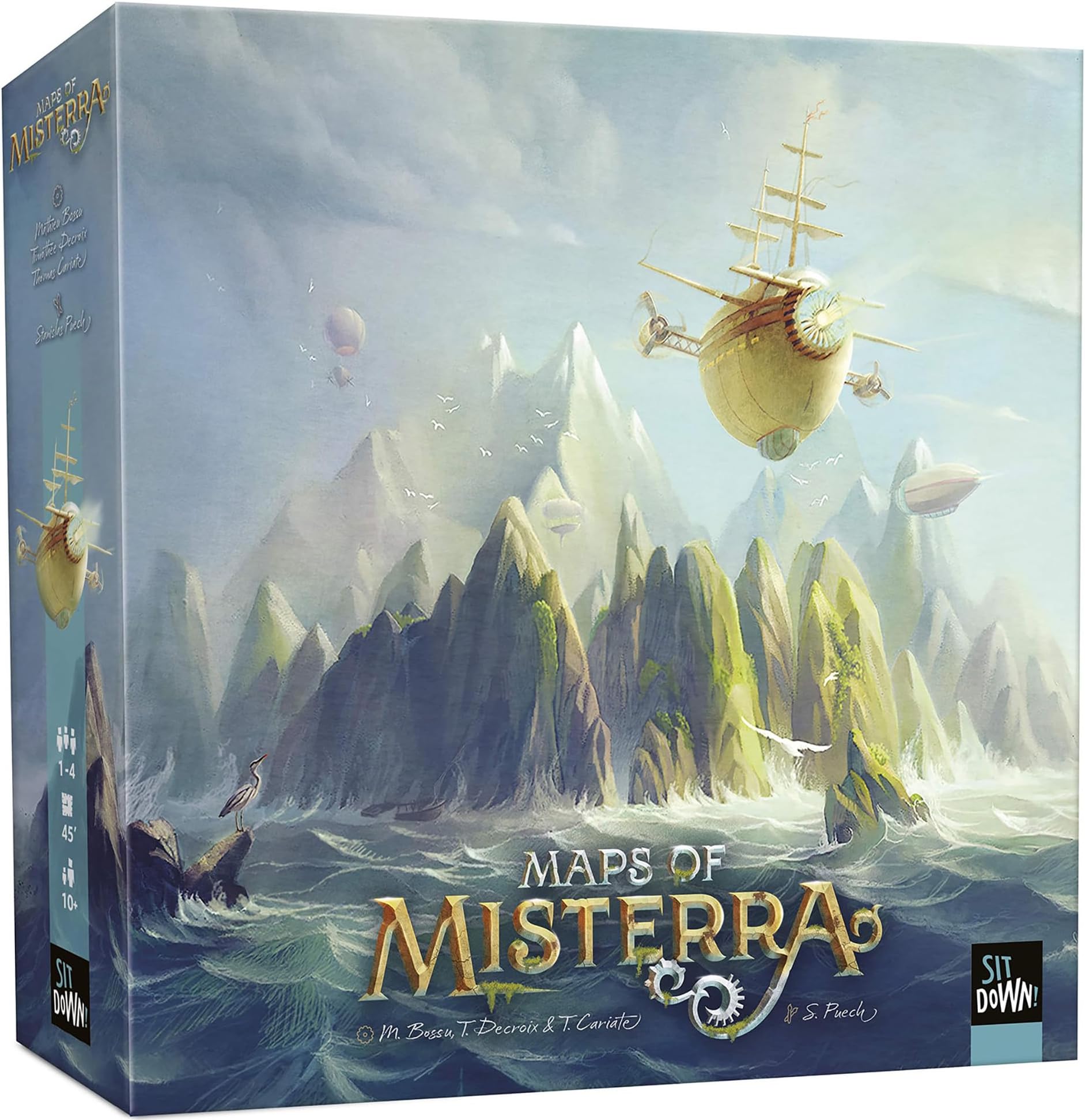 Maps of Misterra - Strategy & Tile Placement Game, Island Exploration & Mapping, Hidden Objectives, Ages 10+, 1-4 Players, 45-60 Min