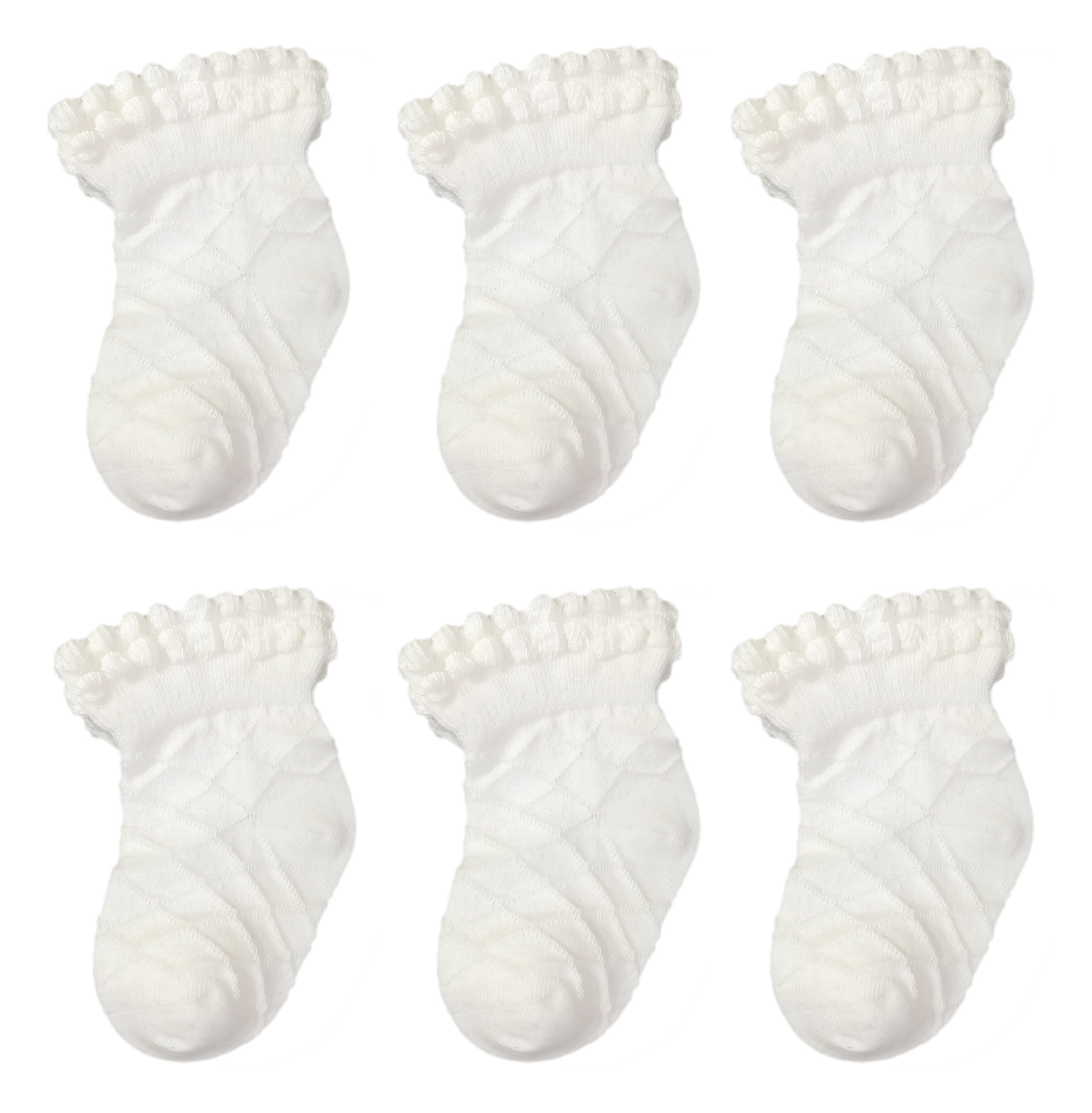 Baby Socks Grip Ankle for Toddler, Non Slip Cute Infant's Socks with Soft Cotton for Kids,Newborn Boys Girls 6 Pairs