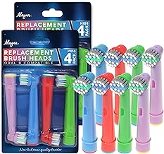 Replacement Toothbrush Heads for Oral B Braun Electric Toothbrush- 8 Pk of Kids Colorful Brush Heads Compatible with Oral-b- Soft Bristles, Small Heads, Fits Pro 1000, Action, Floss & More!