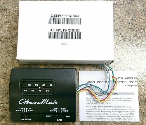 Miniatura 2 de Coleman Rv Camper mach Termostato Manual Negro 7330F3852 - FCRVM