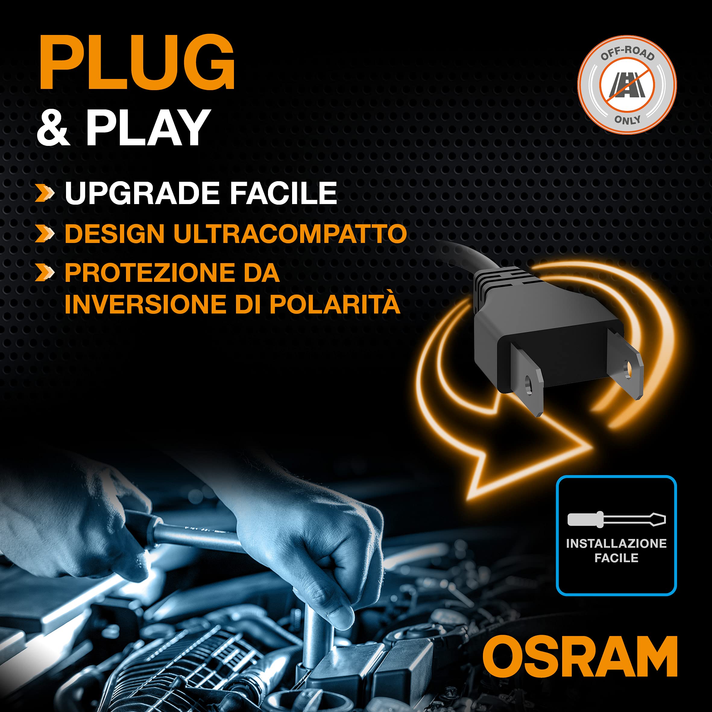 OSRAM LEDriving XTR, ?H7 lampade per fari, luce LED bianca fredda, solo fuoristrada, 64210DWXTR, scatola (2 lampade)