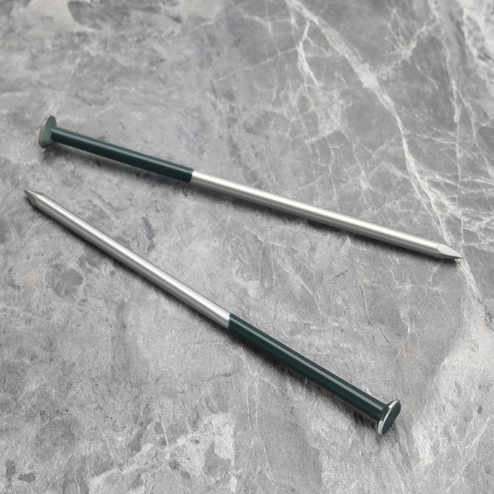 KAHEIGN 50 Stuks Zwaar Belastbare Kunstgrasnagels, 5 Mm X 150 Ronde Kop Gegalvaniseerde Nagels Astroturf Nep Gazonbevestiging Stalen Nagels Voor Hardcore Of Steenachtige Grond Half Groen 687849648