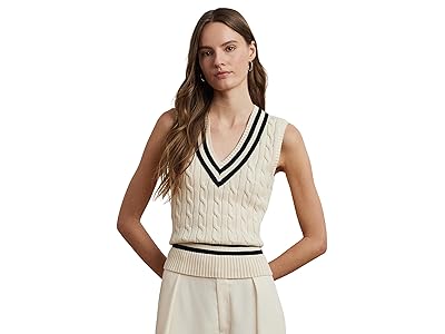 Lauren Ralph Lauren Cable-knit Cotton Cricket Sweater Vest Women
