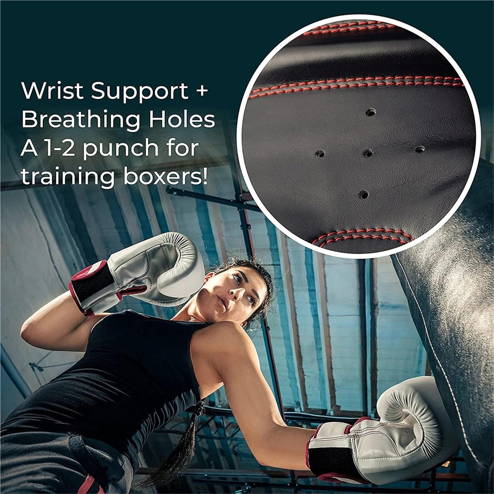 Guantoni da Boxe Guantoni da boxe for uomo e donna - Guanti traspiranti con supporto superiore for il polso assorbimento degli urti