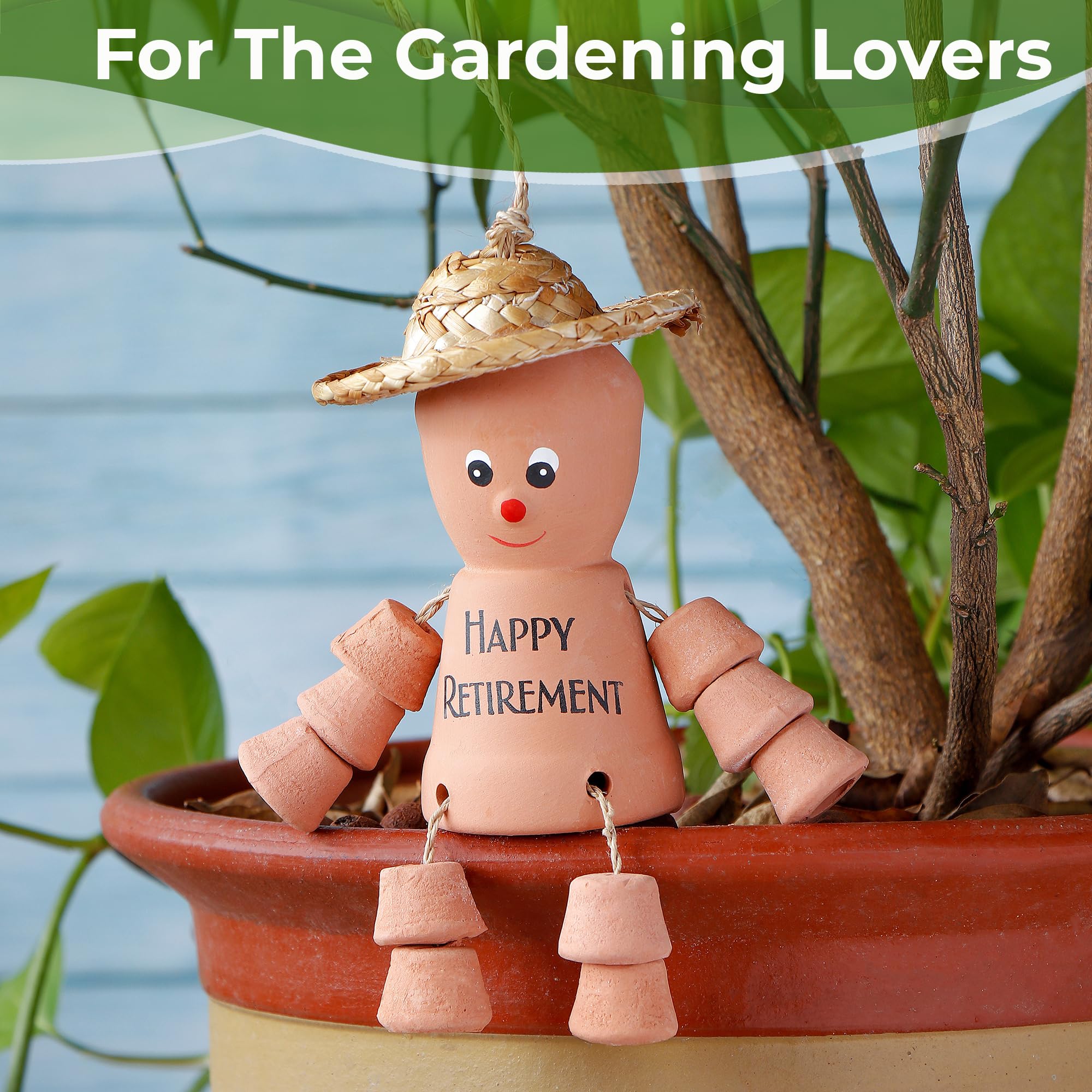 VELENTI Retirement Gifts for Women Men, Happy Retirement Flower Pot Man, Lovely Retirement Gift for Family Friends, Coworkers - Image 3