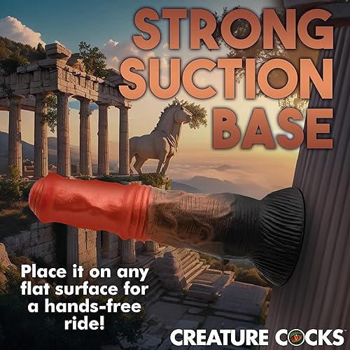 Miniatura 7 de Centaur - Consolador de silicona para hombres, mujeres y parejas. Firme y flexible, base de succión fuerte, consolador de fantasía, textura única.