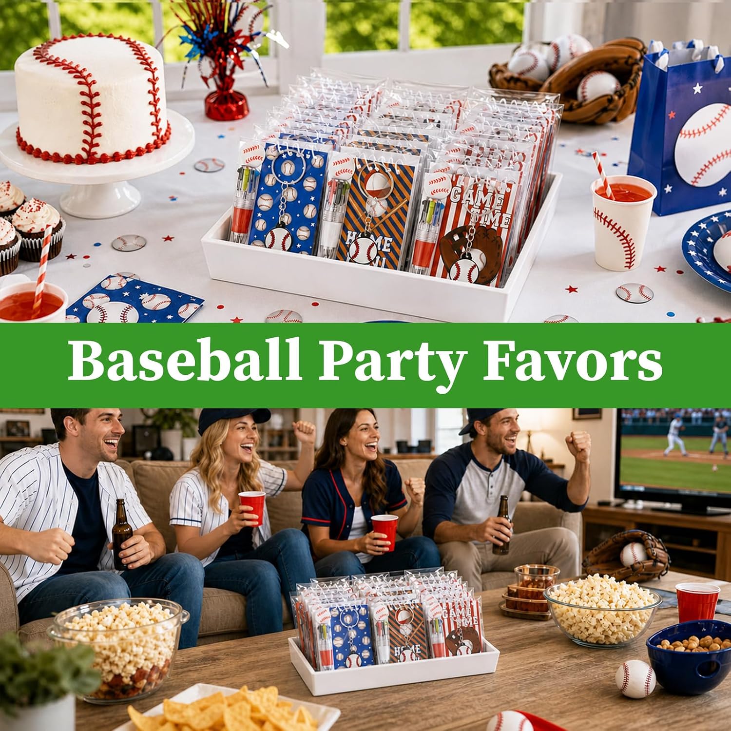 96 Pcs Baseball Pens Party Favors Baseball Goodie Bags Stuffers Gifts Set image 5