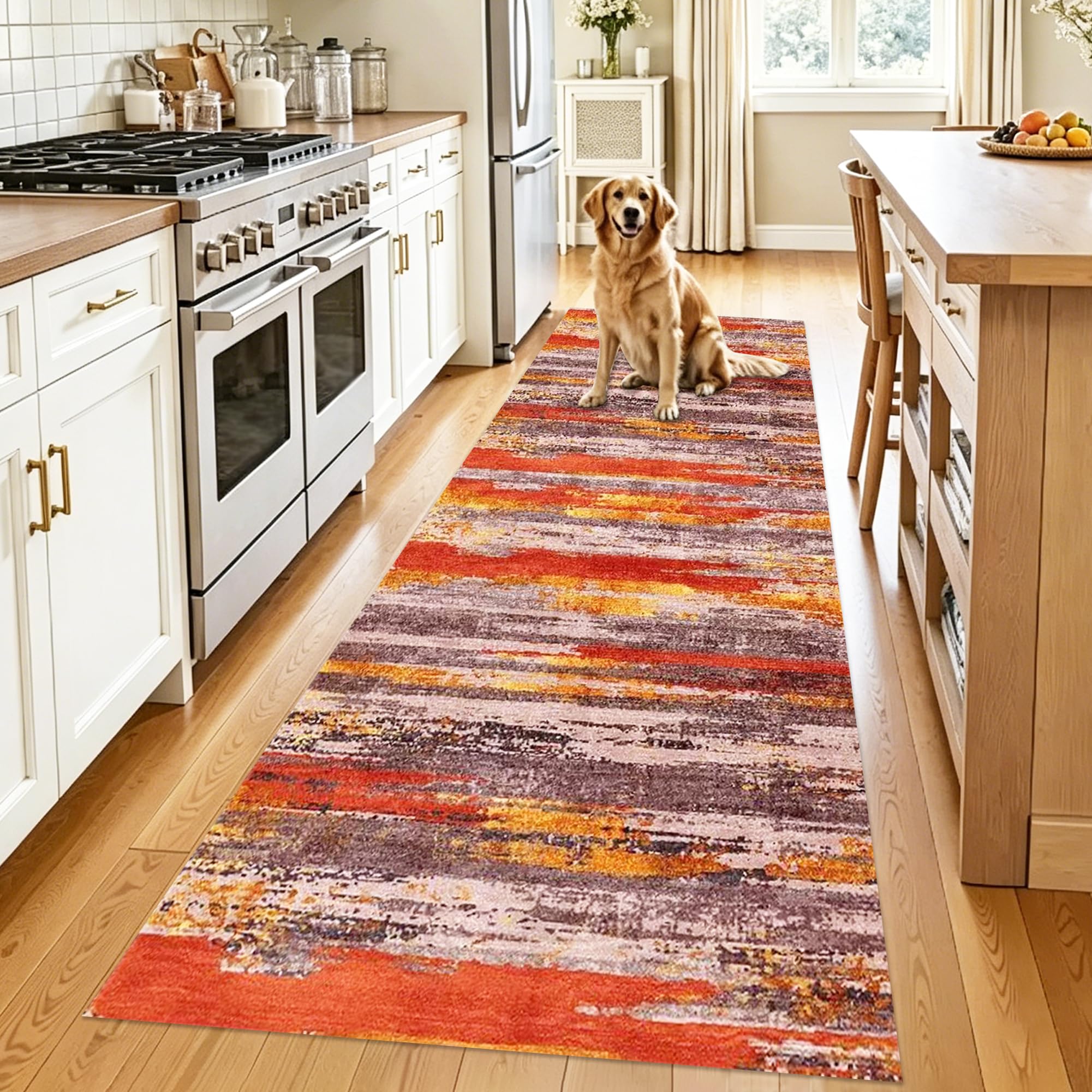 Alfombra comedor lavable y antideslizante de 120 x 180 cm que absorbe la humedad