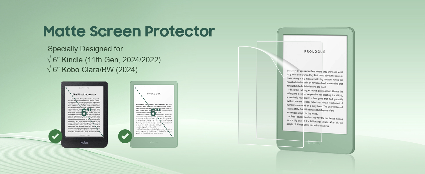 MoKo 3-Pack Anti-Glare Screen Protector For 6" All-New Kindle 11th Generation 2024