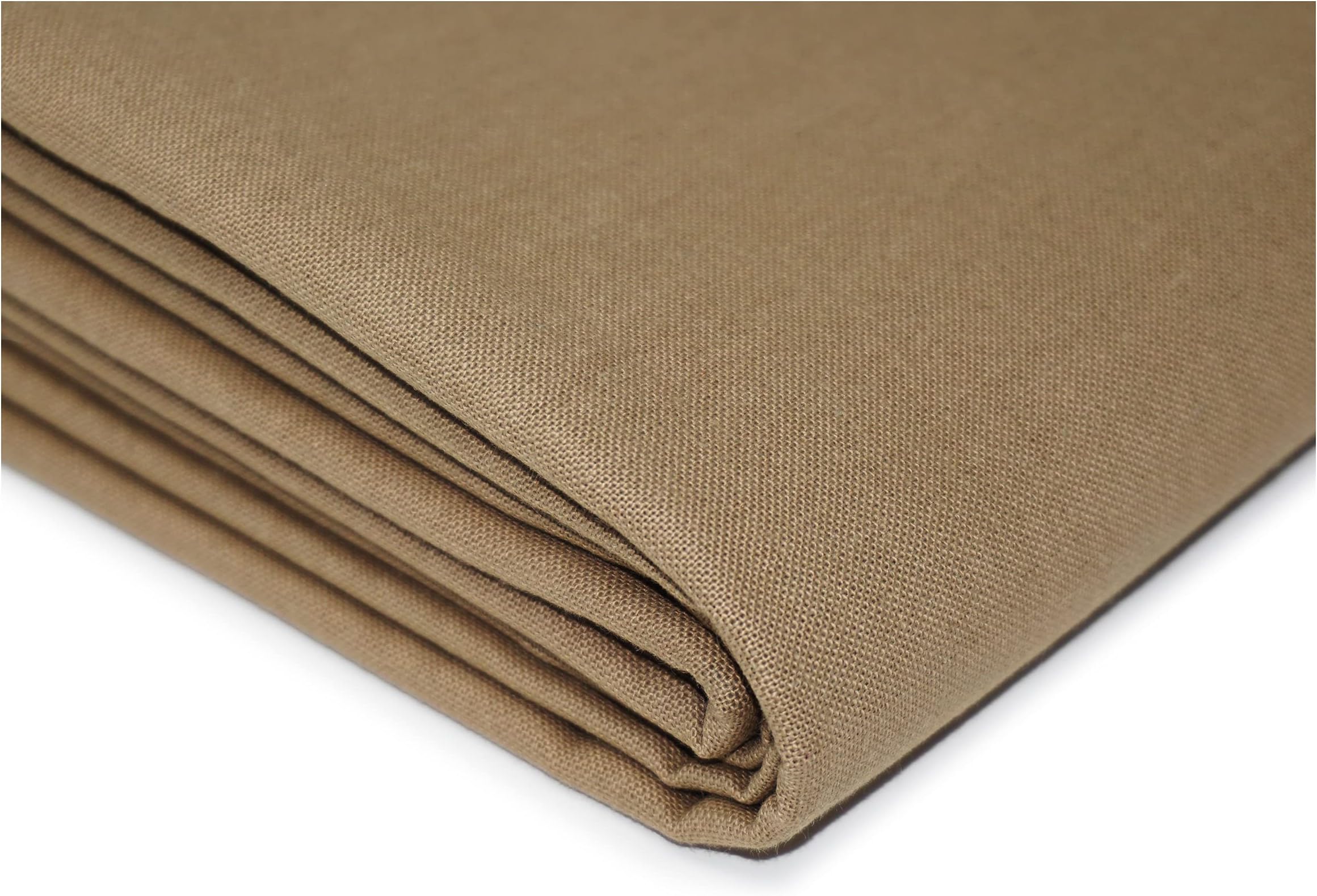 100% Cotton Plain Dyed Fabric Dress Craft Material 60” Wide (300cm x 150cm / 118" x 60", Taupe)