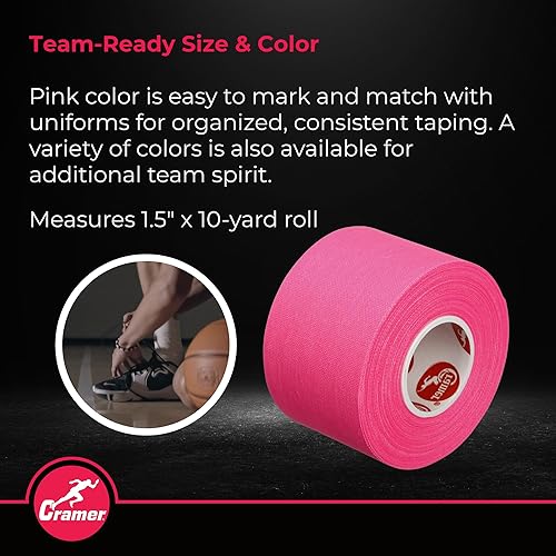 Miniatura 3 de Cramer - Cinta adhesiva premium, para atletismo, para vendar tobillo, muñeca, y lesiones. Ayuda a proteger y prevenir lesiones. Favorece la