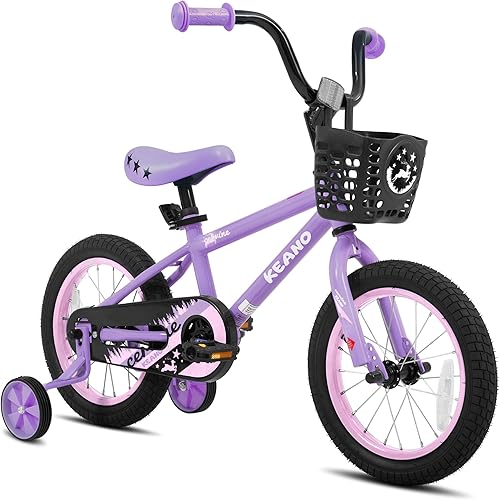 Miniatura 13 de KEANO Cervine 14 16 20 Inch Kids Bike for Boys Girls Ages 3-10 Years, 14 16 Inch Toddler BMX Bikes with Training Wheels and Basket, 20 in Children