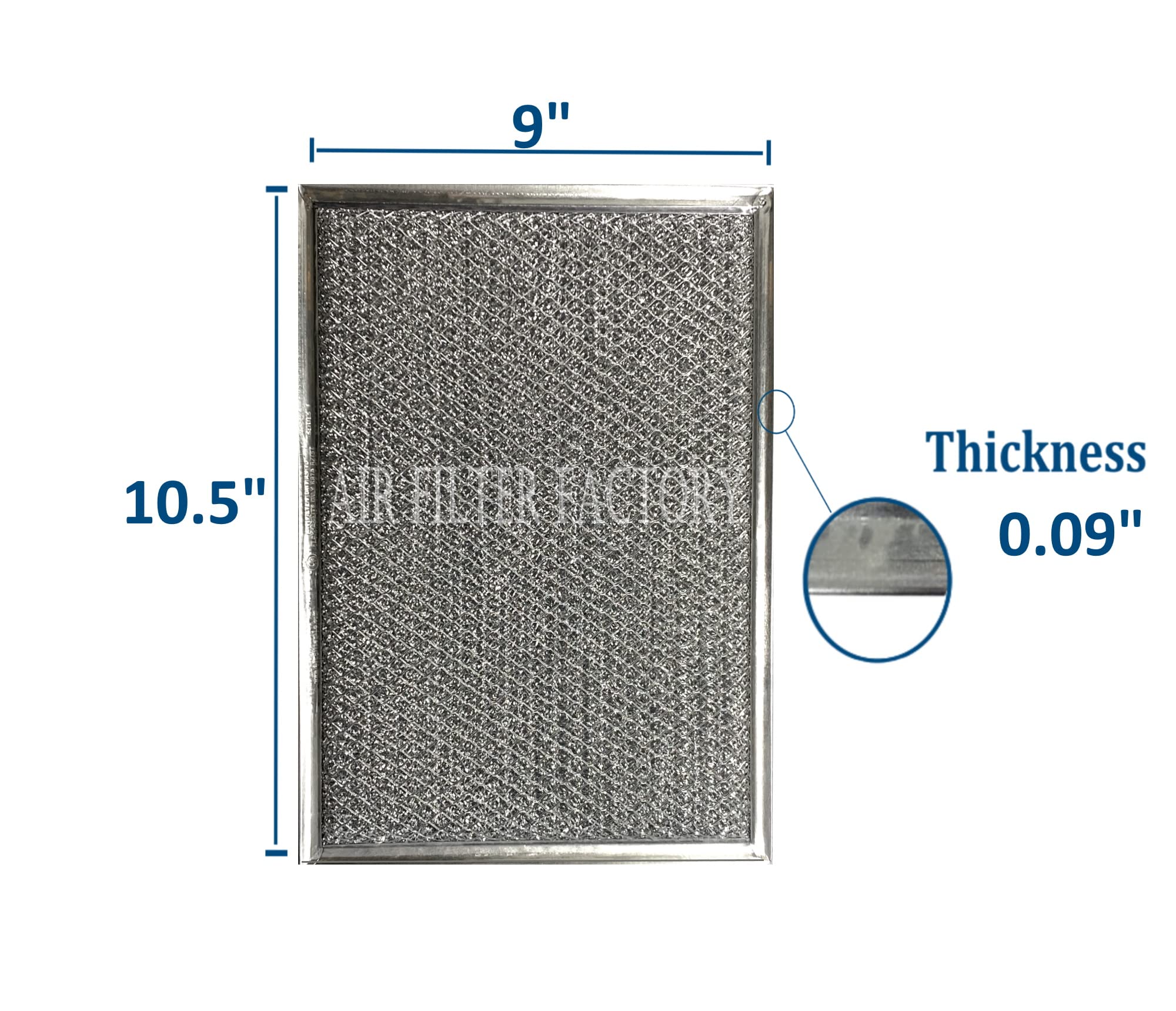 2 PACK Air Filter Factory Kompatibler Ersatz für GE WB02 X 10700 Reihe Kapuze Aluminium Fett Filter