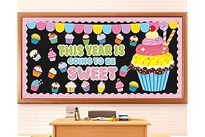 ZOIIWA Cupcake Cutouts Bulletin Board: The Sweetest Classroom Decoration